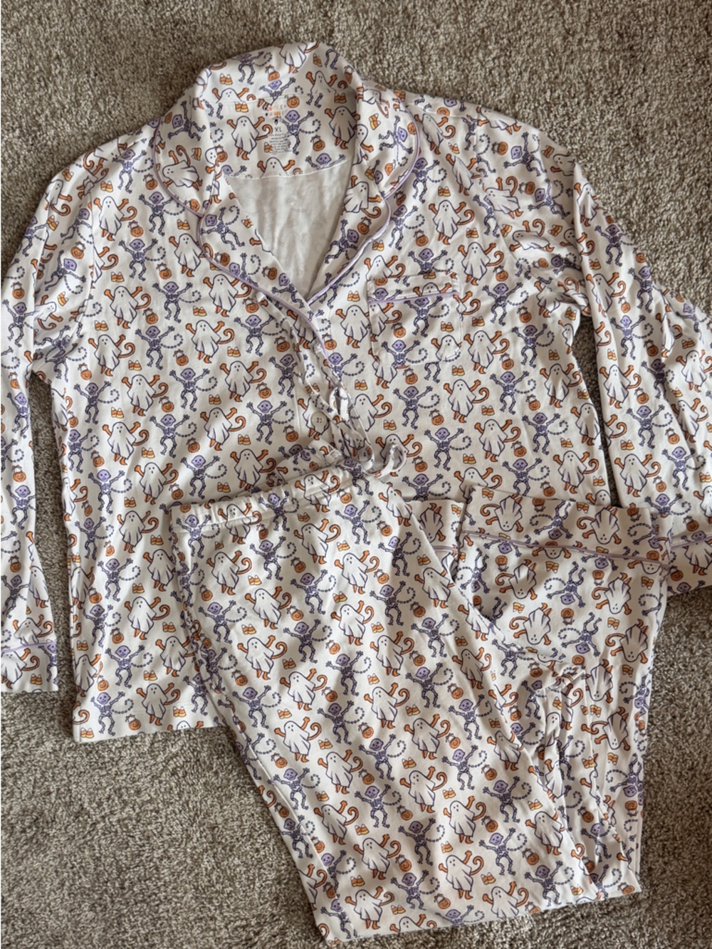 Roller Rabbit Long Sleeve Pajama Set - Halloween theme